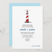 Carte d'invitation pour mariage de destination de  (Devant / Derrière)
