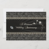 Carte d'invitation pour noces de diamant (Devant)