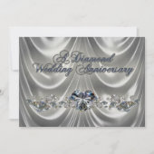 Carte d'invitation pour noces de diamant (Devant)