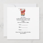 Carte d'invitation pour Noël à la fête de Noël (Dos)