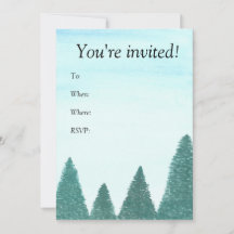 Carte d'invitation pour paysage de verdure