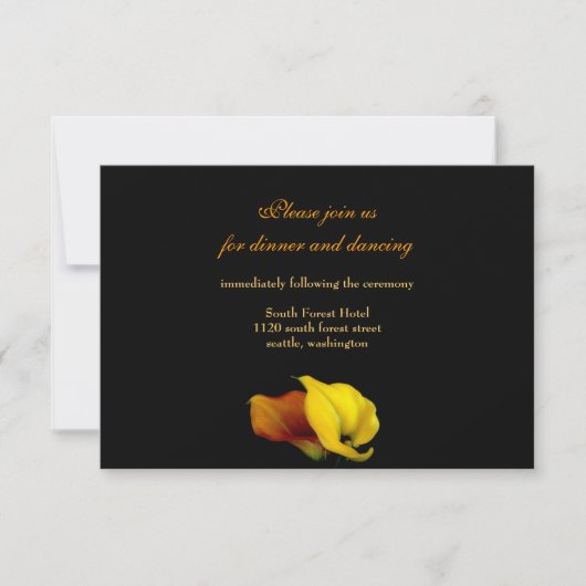 Carte d'invitation pour réception de mariage (Devant)