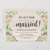 Carte d'invitation pour réception de mariage après (Devant / Derrière)