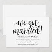 Carte d'invitation pour réception de mariage en fu (Devant / Derrière)