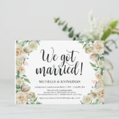 Carte d'invitation pour réception de mariage en fu (Debout devant)