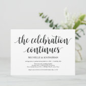 Carte d'invitation pour réception de mariage intim (Debout devant)