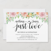 Carte d'invitation pour réception de mariage intim (Devant)