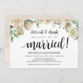 Carte d'invitation pour réception de mariage print (Devant / Derrière)