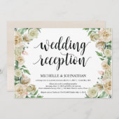 Carte d'invitation pour réception de mariage print (Devant / Derrière)