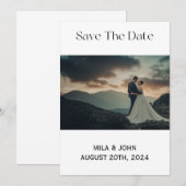 CARTE D'INVITATION POUR RÉSERVER LA DATE (Devant / Derrière)