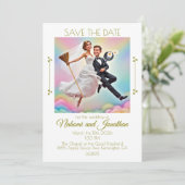 " CARTE D'INVITATION POUR SAUVER LA DATE DE MARIAG (Debout devant)