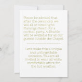 " CARTE D'INVITATION POUR SAUVER LA DATE DE MARIAG (Dos)