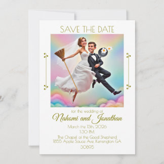 " CARTE D'INVITATION POUR SAUVER LA DATE DE MARIAG