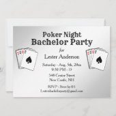 Carte d'invitation pour soirée poker avec titre pe (Devant)