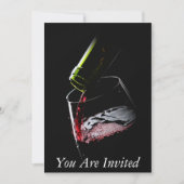 Carte d'invitation pour sommelier de vin (Devant)