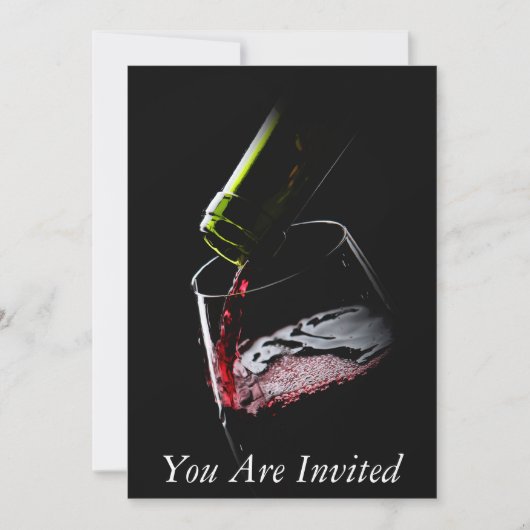 Carte d'invitation pour sommelier de vin (Devant)