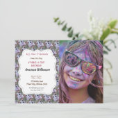 CARTE D'INVITATION POUR SON 1ER ANNIVERSAIRE (Debout devant)