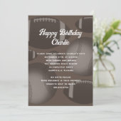 Carte d'invitation pour son anniversaire sur le th (Debout devant)