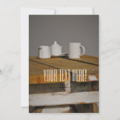 Carte d'invitation pour table rustique en bois, po (Devant)