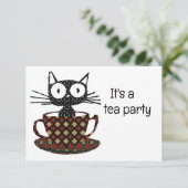 Carte d'invitation pour Tea Party (Debout devant)