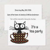 Carte d'invitation pour Tea Party (Devant / Derrière)