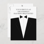 Carte d'invitation pour témoin ou garçon d'honneur (Devant / Derrière)