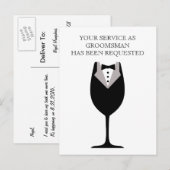 Carte d'invitation pour témoin ou garçon d'honneur (Devant / Derrière)