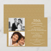 Carte d'invitation pour un 50e anniversaire de mar (Devant / Derrière)