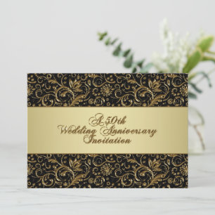 Carte d'invitation pour un 50e anniversaire de mar
