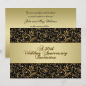 Carte d'invitation pour un 50e anniversaire de mar (Devant / Derrière)