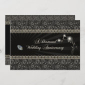 Carte d'invitation pour un anniversaire de mariage (Devant / Derrière)