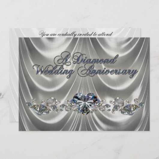 Carte d'invitation pour un anniversaire de mariage (Devant / Derrière)