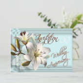 Carte d'invitation pour un anniversaire de mariage (Debout devant)