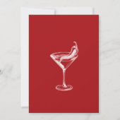 Carte d'invitation pour un anniversaire rouge plus (Dos)