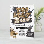 Carte d'invitation pour un anniversaire Too Legit  (Debout devant)