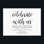 Carte d'invitation pour un brunch rustique Célébre<br><div class="desc">Vous organisez un brunch de célébration avec les jeunes mariés le lendemain du mariage ? Invitez vos invités avec ce modèle de carte d'invitation pour un brunch d'après-mariage au design calligraphique rustique.
Ajoutez vos détails de brunch dans la même police / lettrage noir.

#TeeshaDerrick</div>