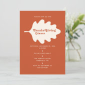 Carte d'invitation pour un dîner de Thanksgiving m (Debout devant)