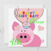 Carte d'invitation pour un joyeux anniversaire Coc (Devant)