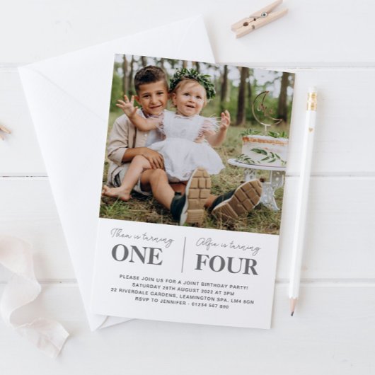 Carte d'invitation pour un premier anniversaire co