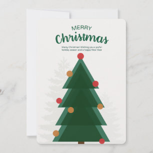 Carte d'invitation pour un sapin de Noël vert