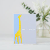 Carte d'invitation pour une Baby Shower Girafe Sim (Debout devant)