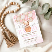 Carte d'invitation pour une Baby Shower Ourson On 