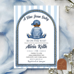 Carte d'invitation pour une baby shower pour un ga