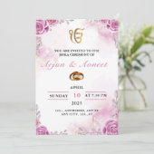 Carte d'invitation pour une cérémonie Roka, modifi (Debout devant)