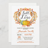 Carte d'invitation pour une douche nuptiale tombée (Devant / Derrière)