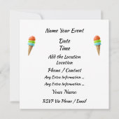 Carte d'invitation pour une fête au bord de la pis (Dos)