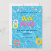 Carte d'invitation pour une fête au bord de la pis (Devant)