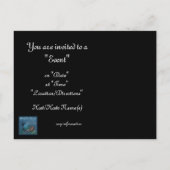 Carte d'invitation pour une fête avec confettis et (Dos)