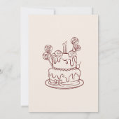 carte d'invitation pour une fête d'anniversaire (Dos)