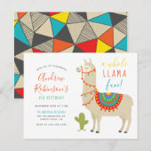 Carte d'invitation pour une fête d'anniversaire av (Devant / Derrière)